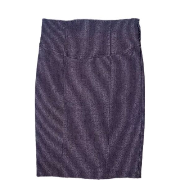 Size Small Have Gray- Purple Classy Pin Striped Sexy Fitted Pencil Skirt Work - Picture 1 of 3